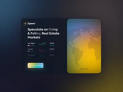 Parcl Card Design crypto crypto ui crypto website login parcl signup ui uidesign uiux uiux design web 3 web 3 ui web 3 website web3 design webdesign website