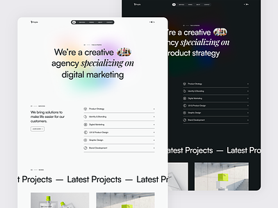 Fropie - Portfolio Website Template agency branding colorful design gradient illustration logo ui ui design web design webflow