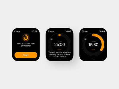 Productivity Timer - Apple Watch app apple watch branding case study design illustration logo minimalism product design ui