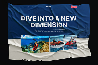 Underwater riding Hero section design adventure homepage best landing page best ui figma landing page figma ui homepage design landing page travel landing page travel website travel website landing page travel website ui ui ux website ui