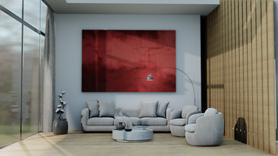 Modern living room 3d interiors