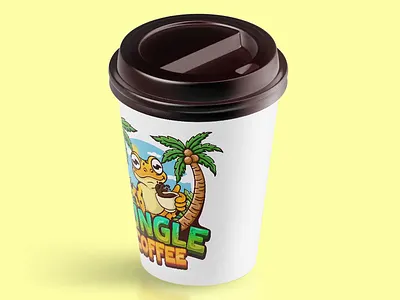 Logo Design for Jungle Coffee 🐸🌴 character design coffee coffee design coffee illustration coffee logo design frog frog design frog illustration frog jungle frog logo graphic design illustration jungle jungle design jungle illustration jungle logo logo logo design vector