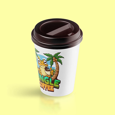 Logo Design for Jungle Coffee 🐸🌴 character design coffee coffee design coffee illustration coffee logo design frog frog design frog illustration frog jungle frog logo graphic design illustration jungle jungle design jungle illustration jungle logo logo logo design vector