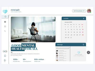 Mind Split psychologist. ui uiux desaign ux web desaign