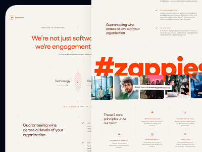 Zappware - Streaming Software Website agency beige belgium branding design illustration red saas ui ux webdesign website