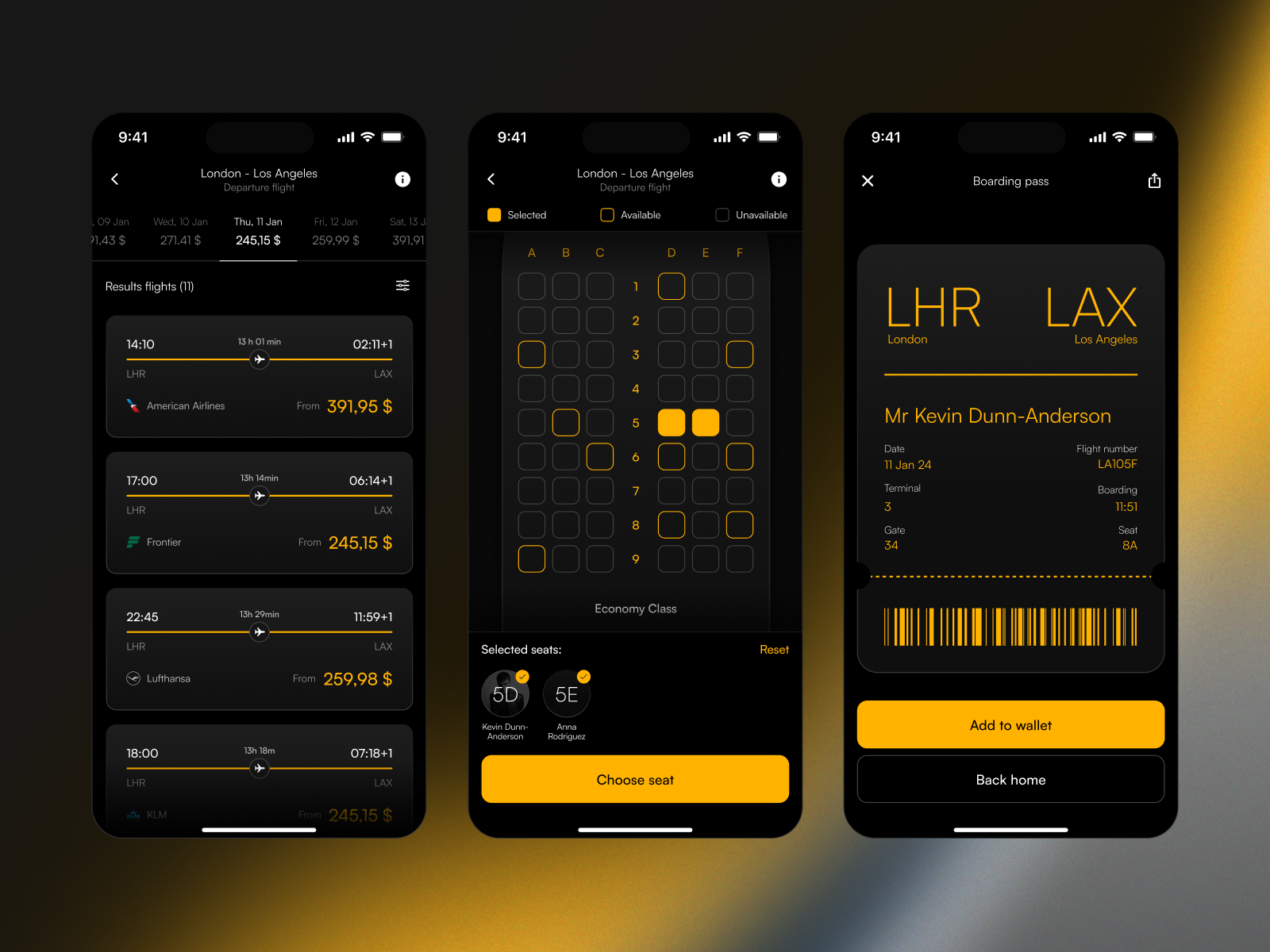 Flight Search App boarding boardingpass charts flight graphic design pass qr code search select ui