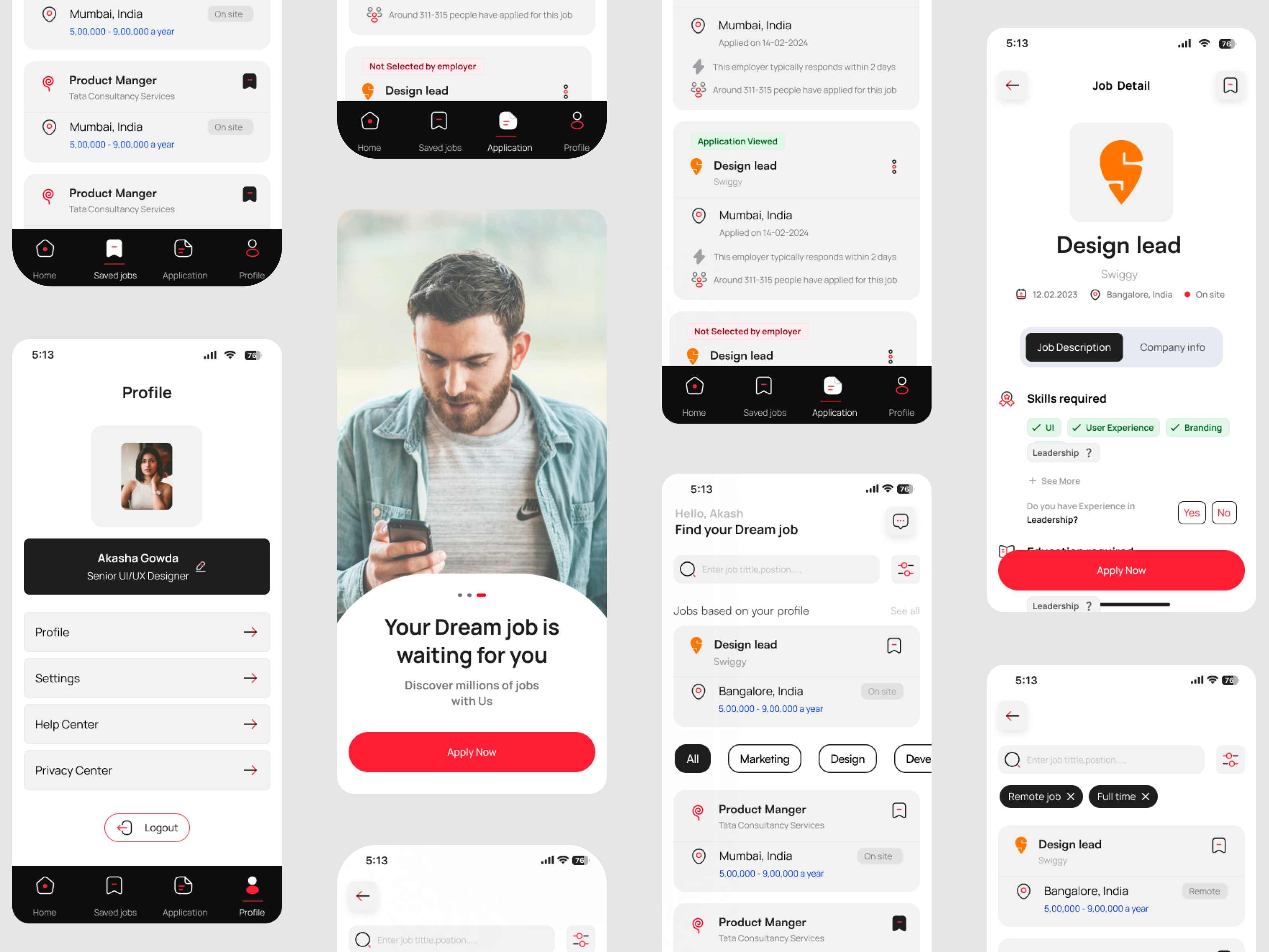 Job portal App animation anmol app branding design job seeking ui uiinspiration uikit uitrend uiux uiuxdailydesign userexperience userexperiencedesign ux