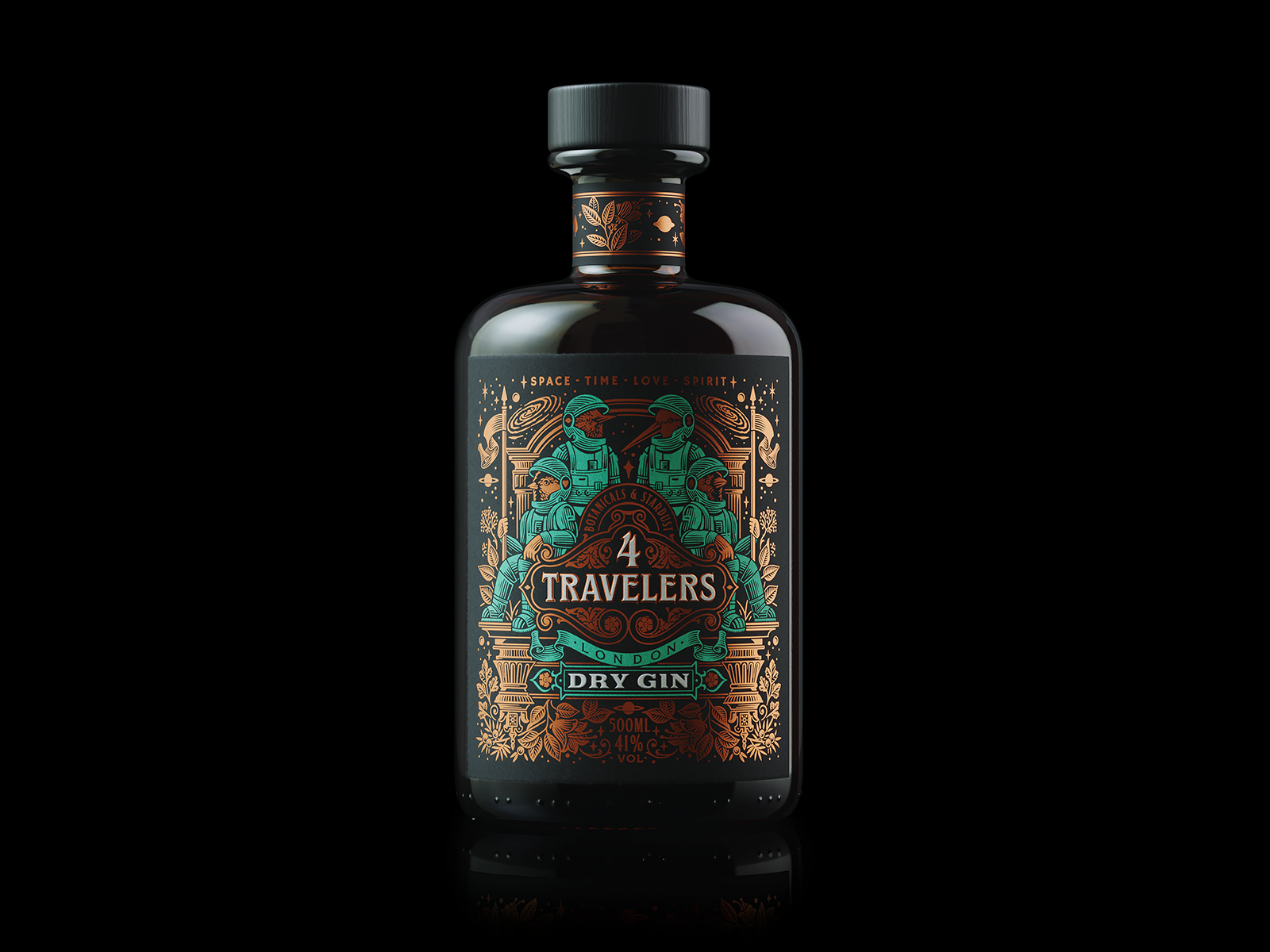 4 Travelers Gin by Srdjan Vidakovic on Dribbble