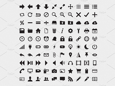 Miniglyph - 100 Web/UI Icons