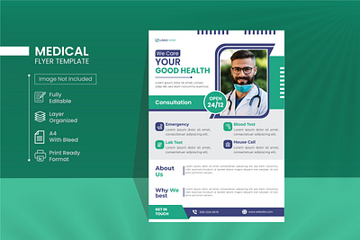 Healthcare Flyer, Medical Flyer, Flyer design ads branding creative design flyer flyerdesign graphic design grow health healthcare medical modern services