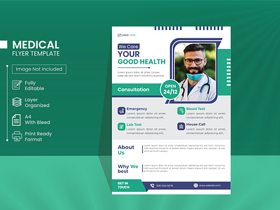 Healthcare Flyer, Medical Flyer, Flyer design ads branding creative design flyer flyerdesign graphic design grow health healthcare medical modern services