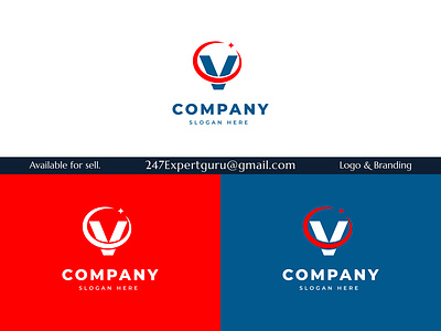Letter v initial elegant logo design modern logo