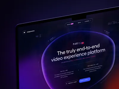 Zappware - Streaming Software Website agency belgium branding bubble closeup colorful dark design detail gradient saas streaming ui ux webdesign website
