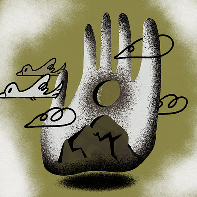 Hand birds branding clouds design hand hand illustration illustration illustrator textures