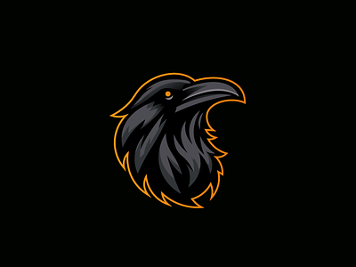 Raven art branding design flat graphic design icon illustration logo vector