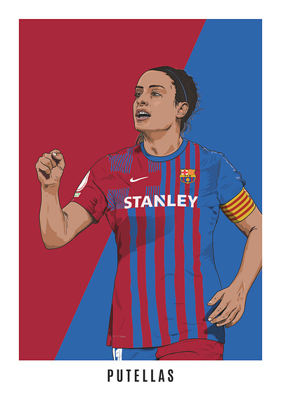 Alexia Putellas, Barcelona alexia putellas art barcelona design football football player illustration soccer spain womens football
