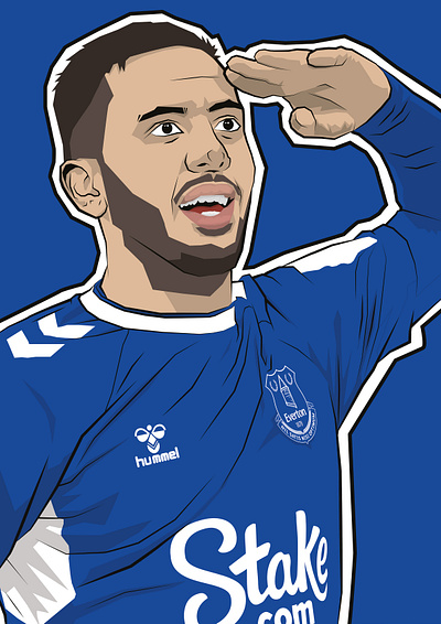 Dwight McNeil, Everton art design everton football football player illustration premier league soccer