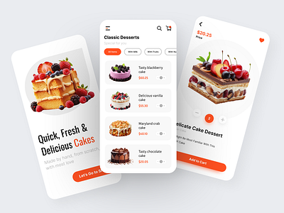 Cake Bakers App app app design cake cake app cakeshop design mobile design top trend trending ui ux