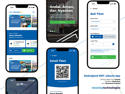 Aplikasi MRT Jakarta - Redesigned app figma jakarta mockup mrt redesigned ui