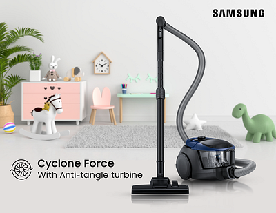 Samsung Vacuum Cleaner Banner design ads advertisement branding graphic design