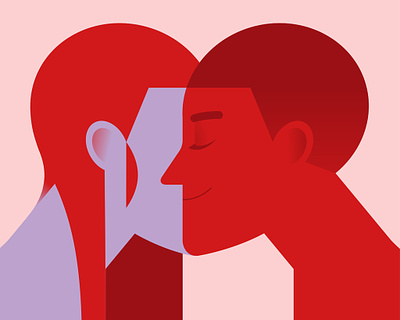 ❤️🧡💛💚💙💜🤎🖤 character colors flat happiness heart illustration love lovers man minimal minimalist valentine valentine day woman