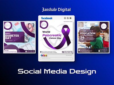 World Diabetes | Pancreatic Cancer | Education day branding dental clinic dental health dental implant dentist dentistas design graphic design international education day social media design world diabetes day world pancreatic cancer day