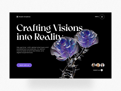 Creative Agency - Landing Page 3d agency concept design dribbble landingpage ui ux web webdesign website