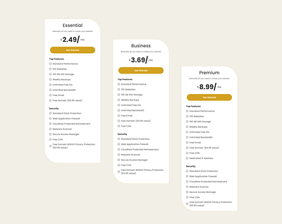 Pricing ui website