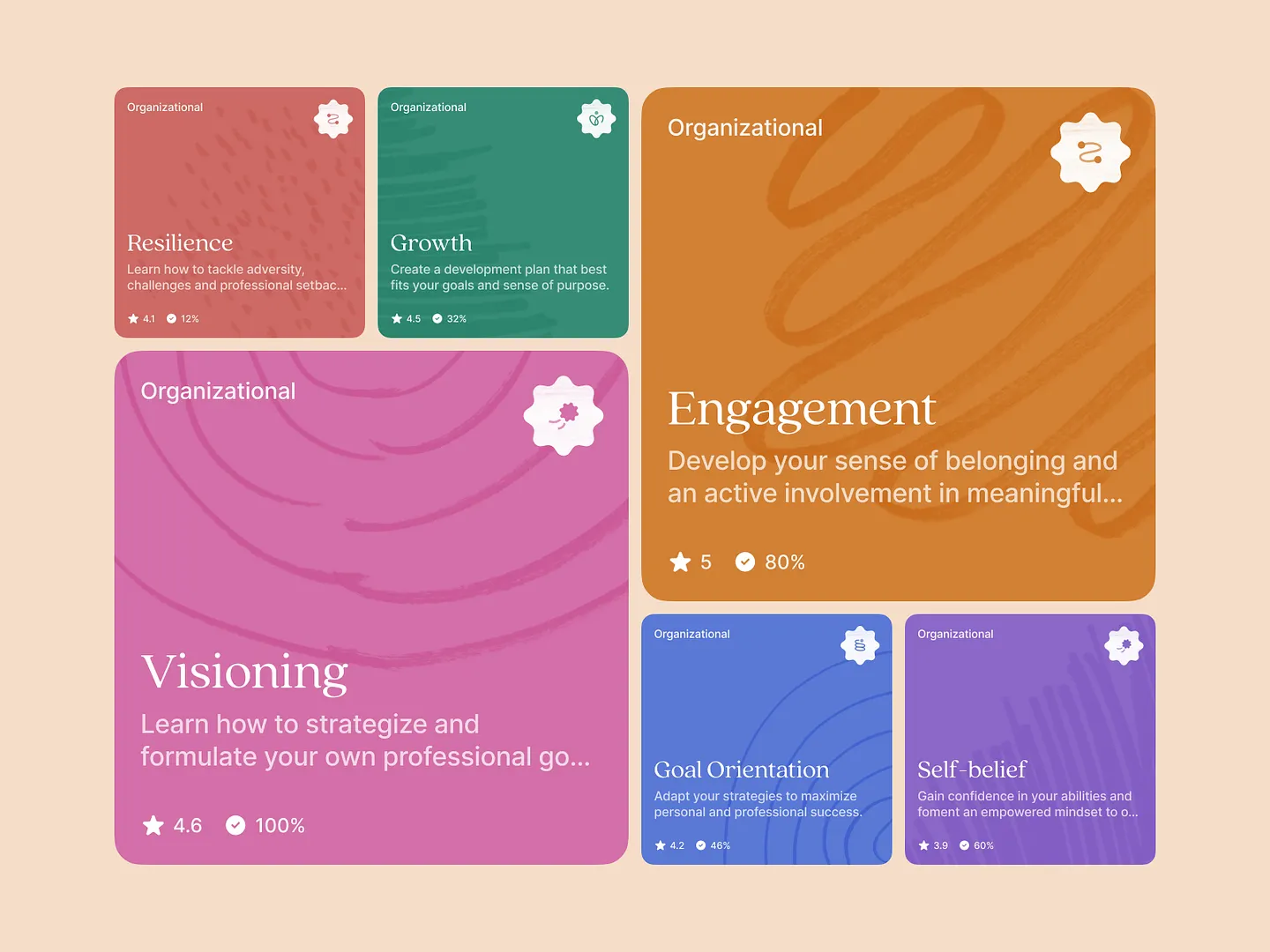 Vibrant Highlight Cards for a Colorful Website