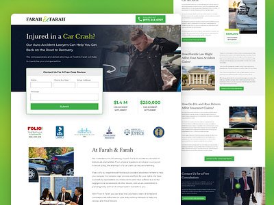 Lawyer Landing Page with Responsiveness adobe photoshop adobe xd conversion optimization design figma illustration landing page law lawyer lead generation ui unbounce ux web design