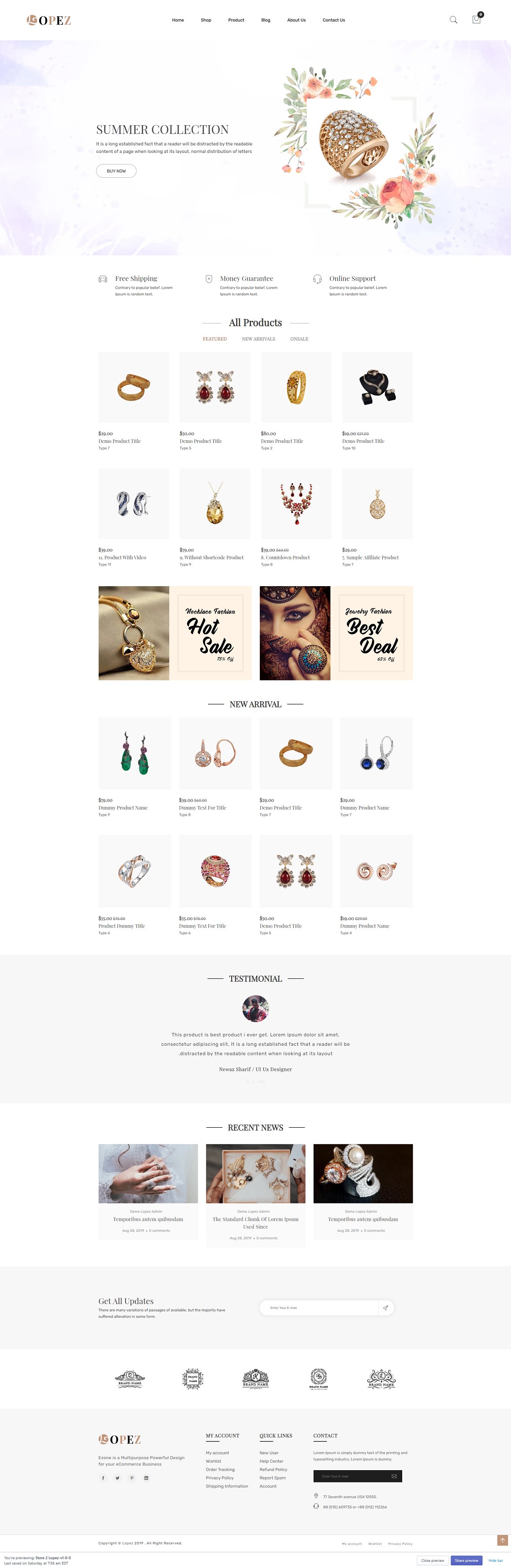 Jewellery Shopify Theme designs themes templates and