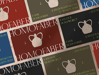 Homo Faber Rebranding branding business card craft craftsmanship illustratiin klay vase