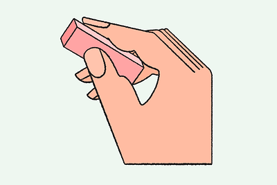 Eraser eraser hand illustration