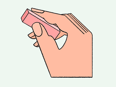 Eraser eraser hand illustration