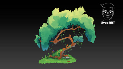 Stylized Tree Illustration | Game Assets assets illustration stylized tree