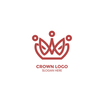 Premium style abstract crown logo symbol. Royal king icon. finance
