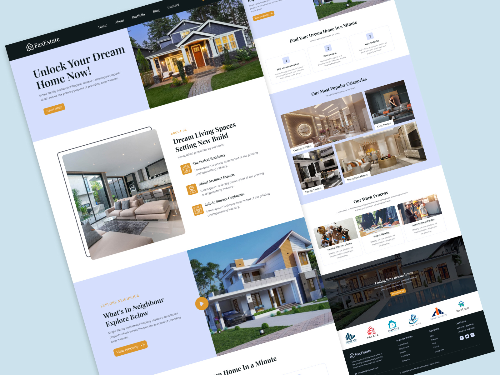 Real Estate Landing Page by Zannatul Ferdoush on Dribbble