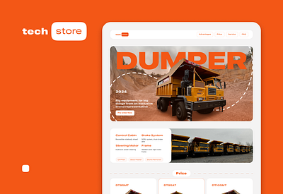 tech.store design landing ui ux web design