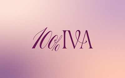 100% Iva Wordmark 100 lettering logo logotype marketing name numbers personal script spencerian