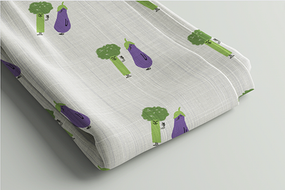 Veggie Characters Seamless Pattern 🥦🍆 background pattern print printable printable pattern seamless pattern veggie wallpaper wallpaper design wrapping paper