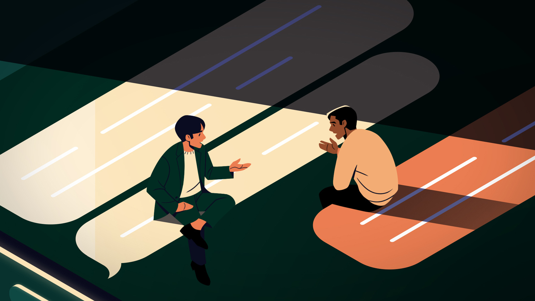 Talk 2d character conceptual digital donghyun lim editorial folioart illustration technology visual metaphor