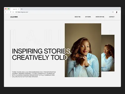 Laju Iren Web Exploration design laju iren landing page personal website personal website design portfolio website ui ui ux ui design uidesign uiux uiux design uiuxdesign user experience user interface ux ux design uxui web design website design