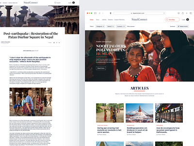 Nepal Connect - Editorial Website branding editorial nepal news ui uidesign web webdesign