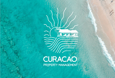 Curacao Property Management branding design illustration logo