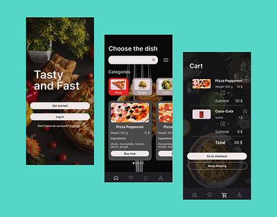 Delivery Food Mobile App Design app design typography ui