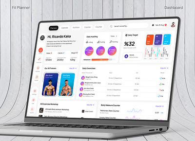 Fit Planner Dashboard Design | Fitness Dashboard admin panel admin panel ui admin panel ui design dashboard dashboard design dashboard ui dashboard ui design figma fit planner fit planner dashboard design fitness fitness dashboard fitness planner dashboard fitness portal fitness tracker dashboard healthcare ui ui design ui ux ux