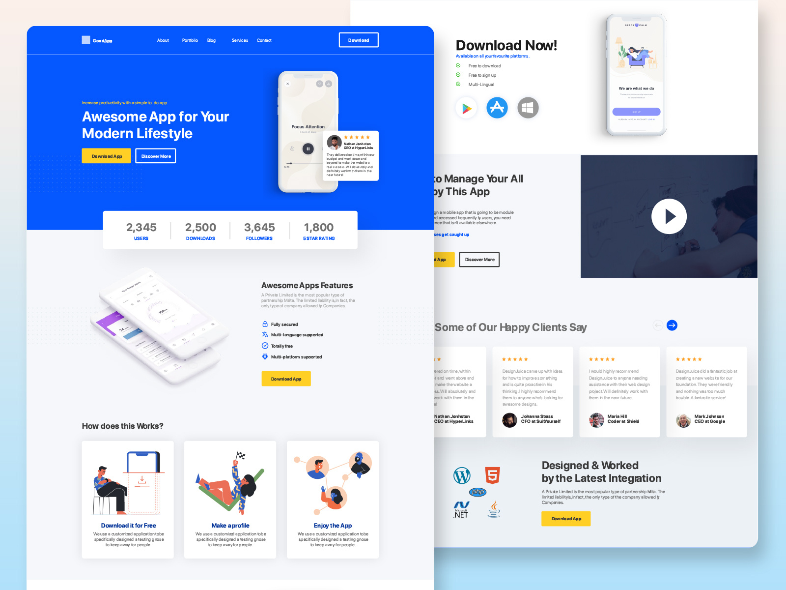 Good App Web UI by Digifloat on Dribbble