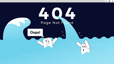 404 Page Not Found 404 branding colors design error gradients graphic icons illustration page screen simple titles vector water windows