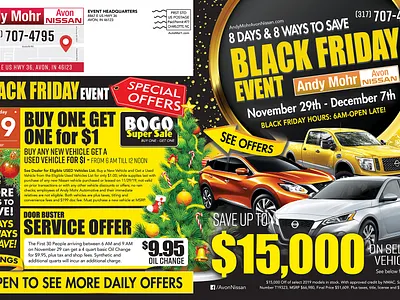 Auto Mailer - Black Friday auto dealer graphic design marketing design promotions