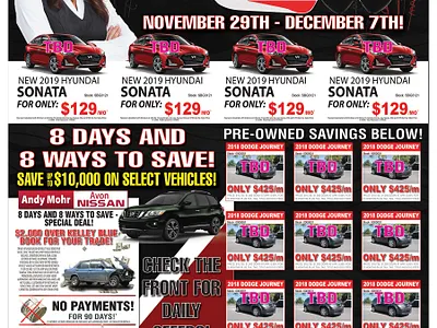 PrintAd - Auto - Black Friday auto dealer graphic design marketing design print ad